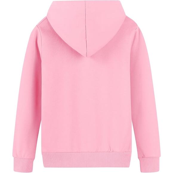 NWT New Spring & Gege Pink Soft Knit Pullover Hoodie Sweatshirt Youth Size Large - Picture 2 of 5